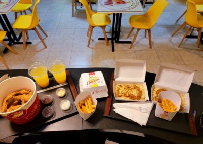 Boite burger , boite rectangulaire fermante